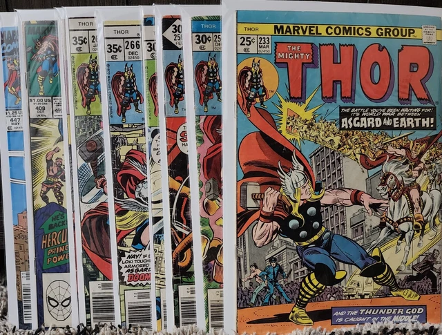The Mighty Thor Vol. 1 Comic Book Lot #233 254 256 260 266 267 408 Marvel Comics