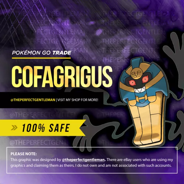 Cofagrigus - Pokemon Trade GO - #563 Gen 5 Unova - 900+ CP PRE-TRADE