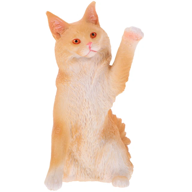 DECHOUS Statuine Mini Gatto in Pvc, Decorazioni Micro Paesaggio Per Casa, Ufficio e Auto, Set Da 4 Pezzi Gattini Bianchi, Gialli, Grigi e Neri, Ornamenti Compatti e Resistenti Per Scrivania