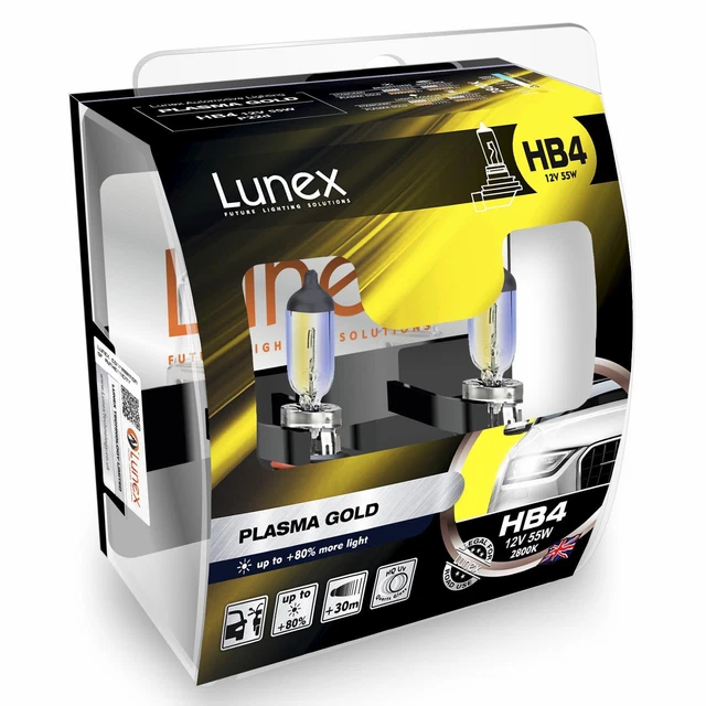 2x H3 Lunex Blue White 3700K 55W 12V Auto Scheinwerfer Birnen PK22s