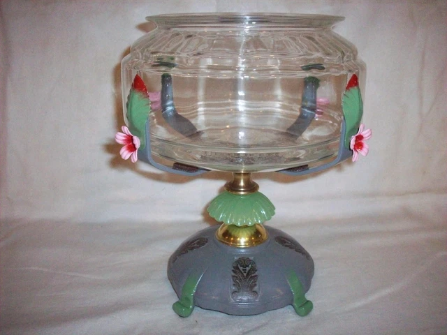 Antique Vintage Fish Bowl Tank Aquarium Holder Houze Glass