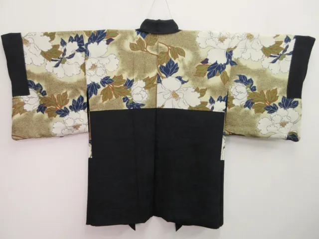 8239B4 Silk Vintage Japanese Kimono Haori Jacket Wave