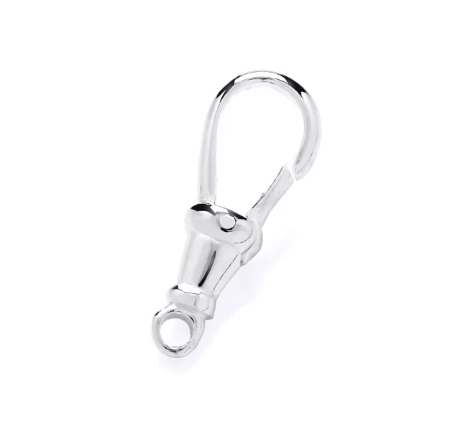 925 Sterling Silver Dog Clip Albert Clasp 20mm Pocket Watch Fob Finding - SOLID