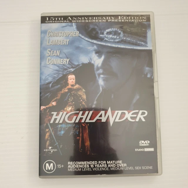 HIGHLANDER 15TH Anniversary Edition DVD Sean Connery Adventure Region 4 ...
