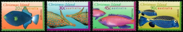 1996 Christmas Island Marine Life Definitives II Set Of 4 Stamps MNH, Clean