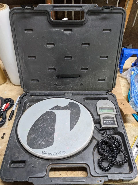 INFICON 713-500-G1 Wey-TEK 220Lbs/100Kg Refrigerant Charging Scale with Case