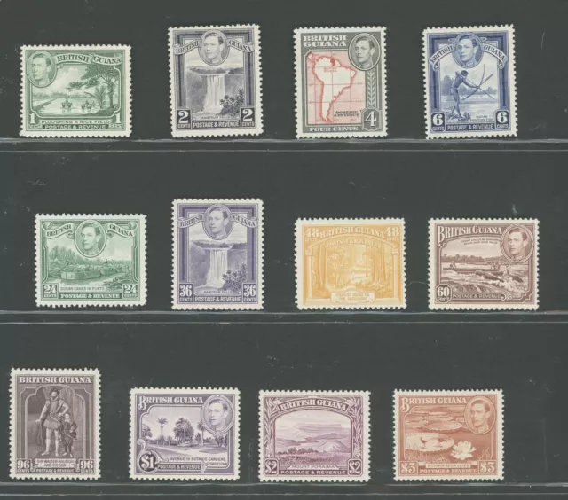 1938-52 BRITISH GUIANA - Stanley Gibbons n. 308-19 , 12 valori  - MNH**