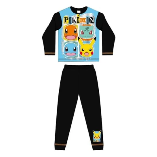 Boys Pokemon Pyjamas Long Sleeved PJs Nightwear age 5 to 12 Years. New