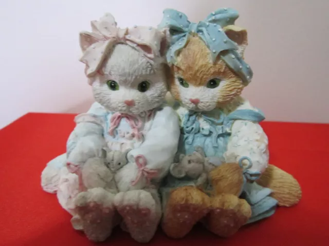 Vintage Calico Kittens Figurine “WE'RE A PURR-FECT PAIR” 1992 P. Hillman #62792*