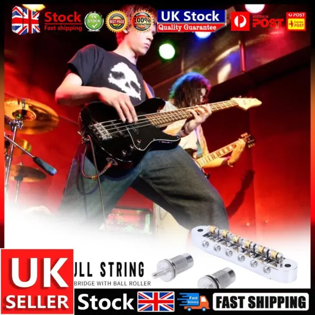 Tune-O-Matic LP EPI Electric Guitar Bridge Roller Saddle Accessory (Silver) UK