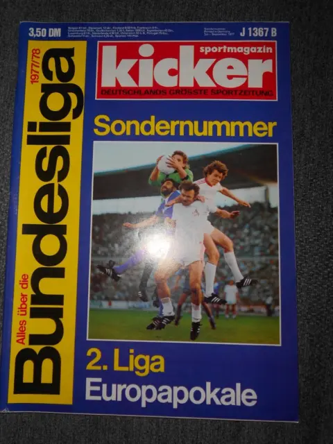 Kicker Sonderheft Bundesliga 77/78 1977/1978 Fußball Sportmagazin