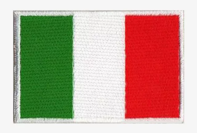 Ecusson patche patch Italie drapeau Italien 70 x 45 mm Pays du monde brodé