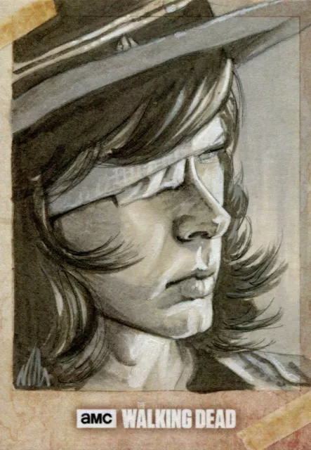 Walking Dead Season 7 Sketch Card By Mark Mangum