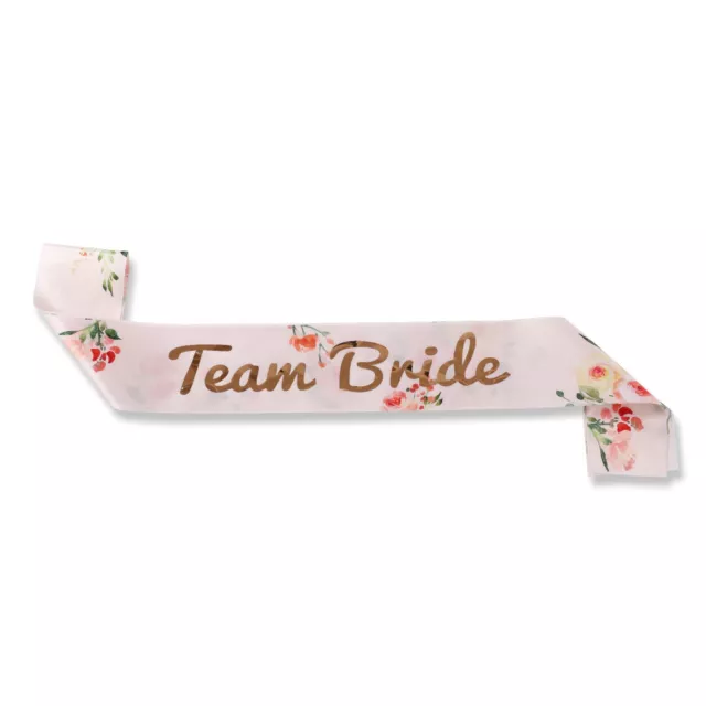 Floral Hen Party Sashes Night Hen Do Bride To Be Pink with Rose Gold Writing