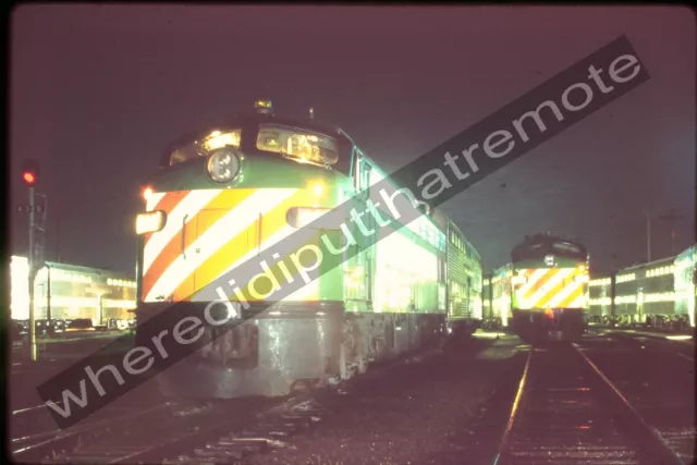 Original Slide Burlington Northern BN 9922 EMD E9AM Aurora ILL 6-18-74