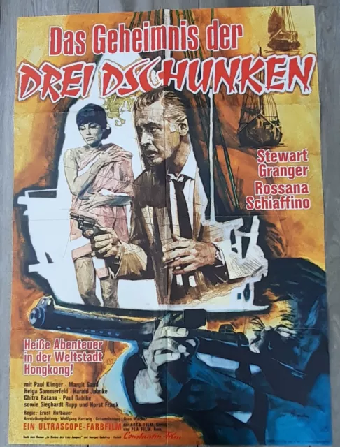 C4897/ Kinoplakat Das Geheimnis der drei Dschunken Stewart Granger  Movie Poster