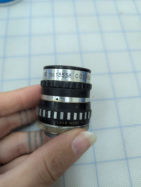 Objectif Cosmicar 25mm F/1.9 C-Mount – Grand Angle Pour Caméra SLR