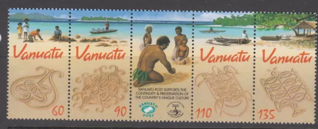 Vanuatu - Sand Drawings Issue (Set MNH) 2001 (CV $8)