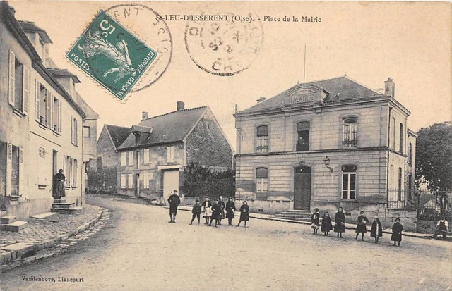 Cpa 60 Saint Leu D'essent Place De La Mairie