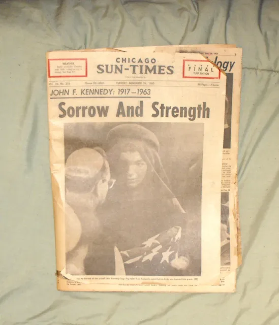 Kennedy Funeral, Chicago Sun-Times Vol 16, No. 255,  Tuesday, Nov 26, 1963