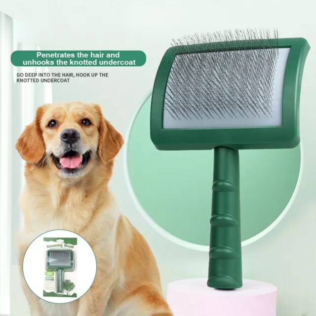 Extra Long Pin Slicker Brush Pet Dog Matted Hair Shedding Mats Massage Grooming