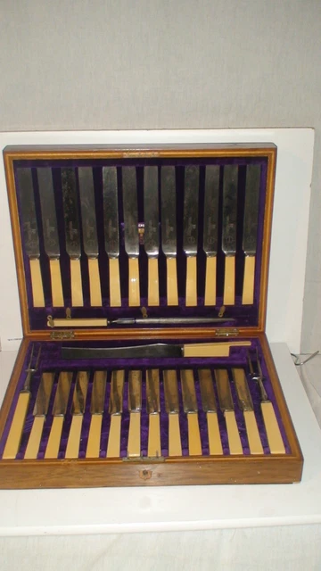 Henry Rogers Sons & Co. 12Pce. Place Setting Knife-Carving Dining  Set