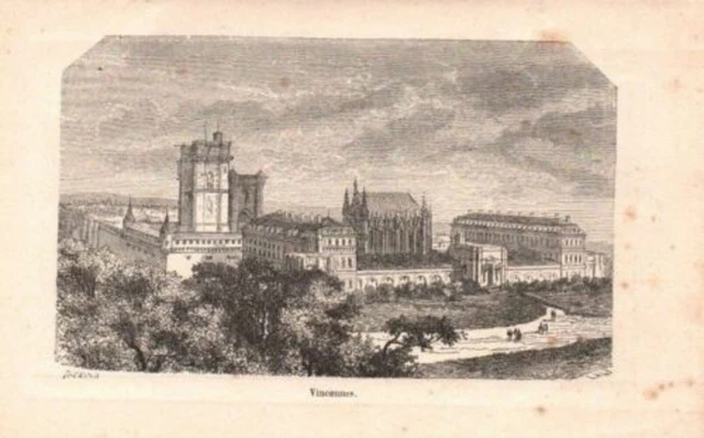 GRAVURE SUR BOIS 19ème VINCENNES