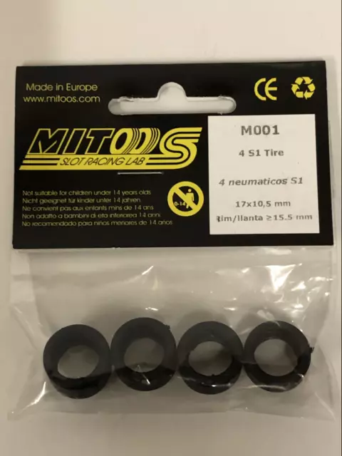 Mitoos M001 Racing 4 x S1 Tyres 17 x 10.5mm New