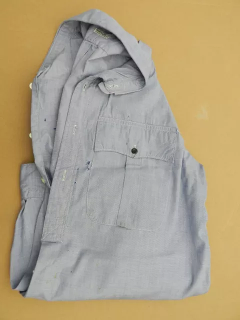 1960s ERA POLICE/RAF PULL-OVER COLLARLESS SHIRT sz 16.1/2" UNWORN- IDEAL FOR WW2
