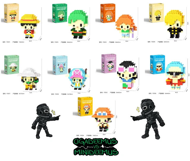ONE PIECE BLOCKS Buildable Models - Perfect Gift! Zoro / Nami / Luffy ...