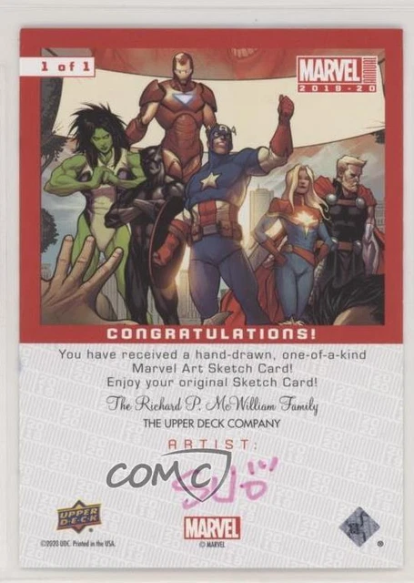 2019-20 Upper Deck Marvel Annual Sketch Cards 1/1 Sanna U Auto Sketch 07yb 2