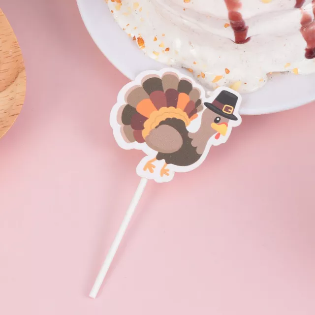 Thanksgiving Cupcake Toppers DIY Turkey Style Cake Picks (30pcs)