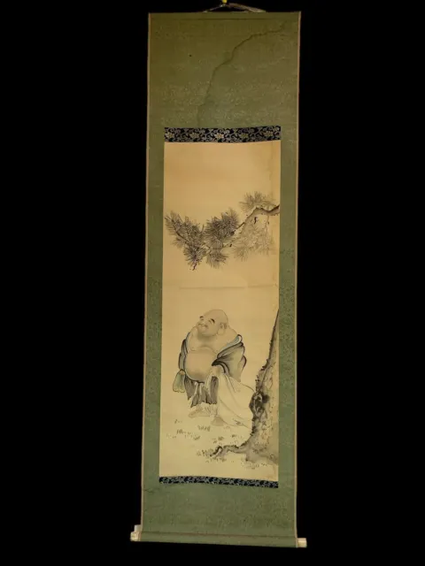 JAPANESE HANGING SCROLL ART Painting kakejiku vintage ANTIQUE JAPAN PICTURE #443