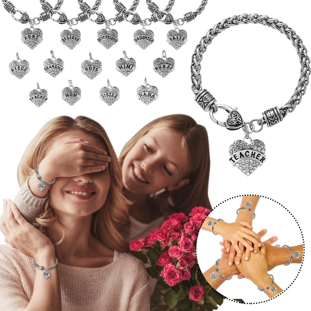 Bester Freund Armband Ceystal Geburtstagsarmband Liebe Mutter Geschenk Oma Herz