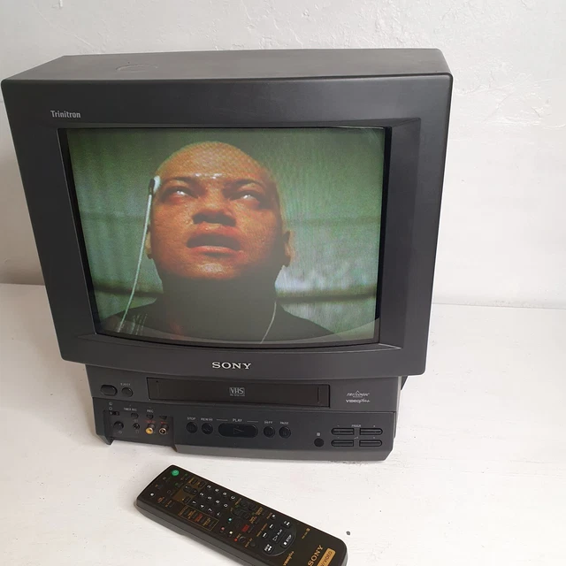 14” SONY TRINITRON CRT TV VCR COMBO KV14V5U VCR WITH REMOTE Front Av £