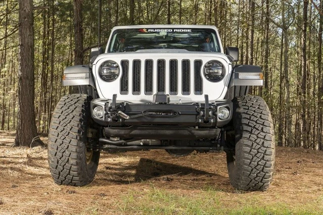 Rugged Ridge Arcus Front Bumper Set W/Tray & Hooks 18-20 Jeep Wrangler JL/JT 115
