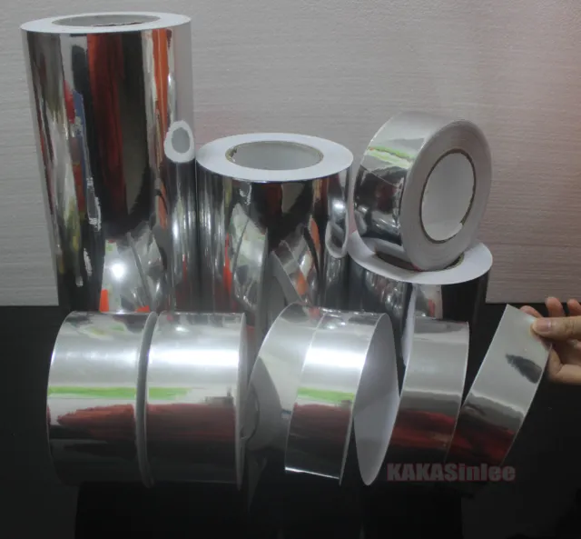 DIY Adhesive Vehicle Glossy Silver Mirror Chrome Vinyl Tape Wrap Sticker Film CB 2