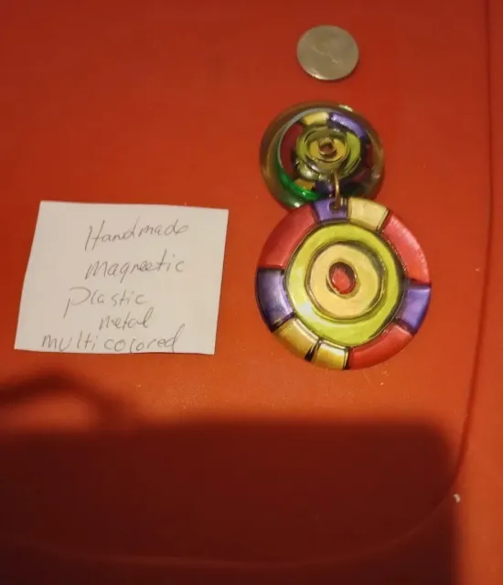 Handmade Modified multicolored circles dangling fridge Magnet