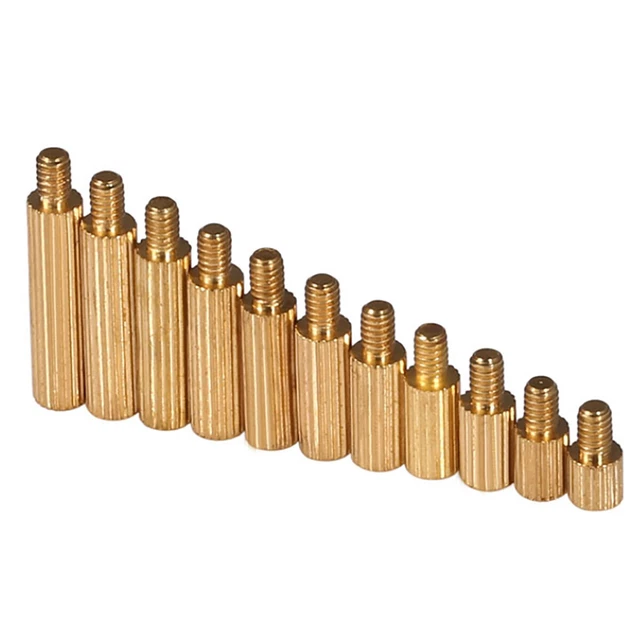 M2 Solid Brass Male Female Spacer Stud Round Standoff Screws Nuts