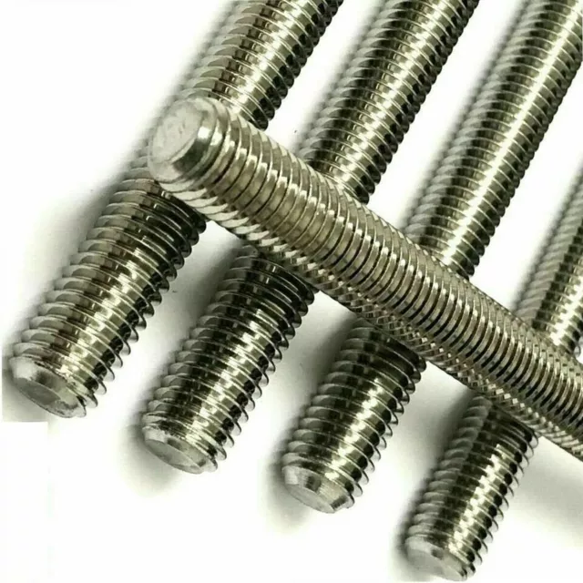 M6 x 200mm A2 Stainless Threaded Bar Rod Studding All Thread Stud DIN 976