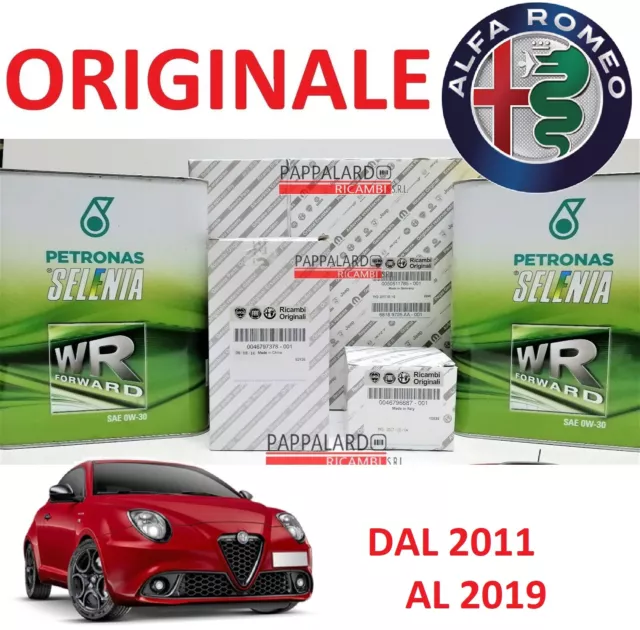 Kit Tagliando Filtri Originali + Olio Selenia Alfa Romeo Mito 1.3 Jtdm 70Kw 95Cv