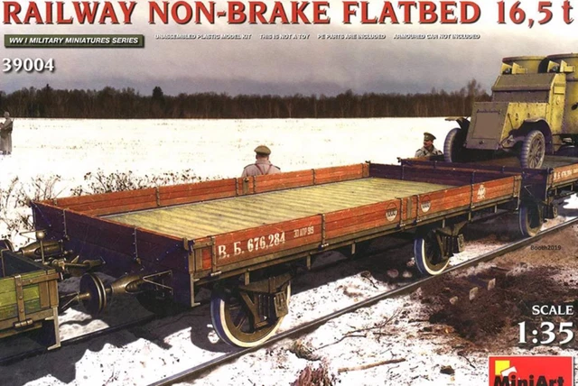 MINIART 39004 1/35 Scale Railway Non-Brake Flatbed 16,5t Plastic model ...