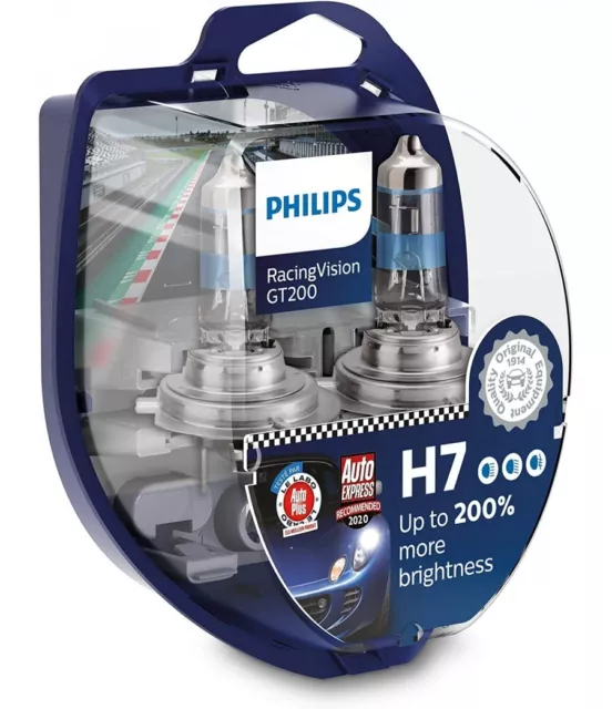 Lampe H7 Philips RacingVision GT200 ampoule H7 Philips éclairage avant +200% boi