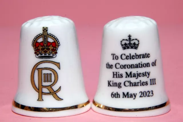 Coronation King Charles Cypher Designed by the College of Arms 2023 Thimble /190