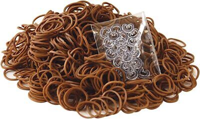 Bandas de telar bandas de goma banda de telar clips en S lotes color marrón oscuro