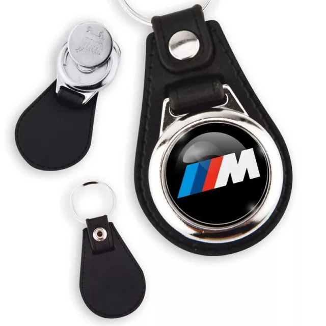 BMW M Porte-clés , cuir noir :: capforwheel