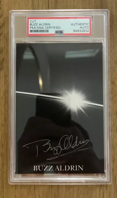 Buzz Aldrin Signed Cut PSA DNA Slabbed Auto Apollo 11 Space Astronaut NASA