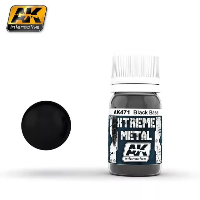 AK Interactive AK471 - Xtreme Metal Black Base 30ml - Neu