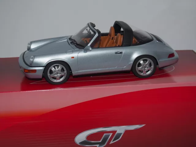 Porsche 911 Carrera 4 TARGA type 964 gris silver 1/18 GT Spirit GT185