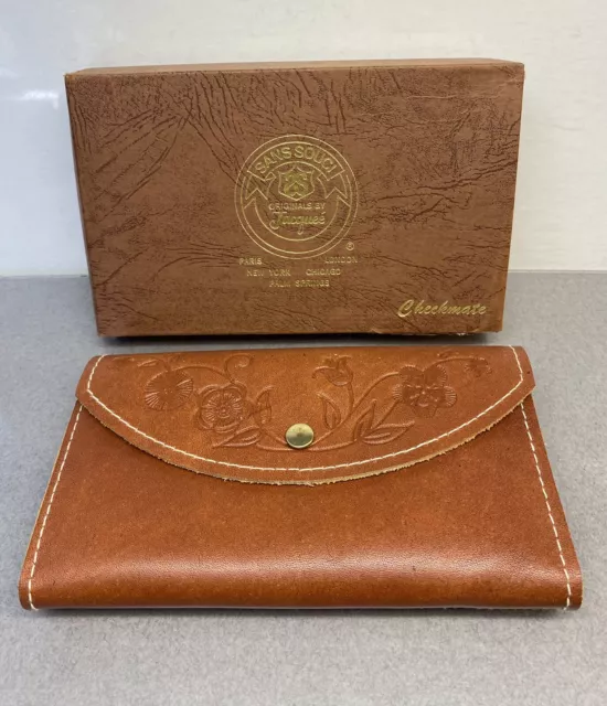 Vintage Sans Souchi Leather Wallet With Box Originals By Jacquee